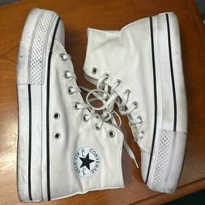 White Platform Converse